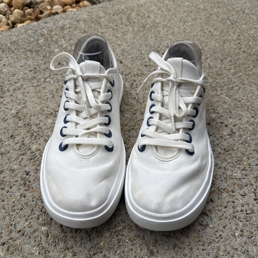 Allbirds WHITE/OFF WHITE Canvas Piper 2 Men's Size 11 Lace Up Comfort Shoes
